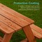 Best Choice Products Kids Wooden Picnic Table, Outdoor Activity Table w/ Adjustable Umbrella, Seats
